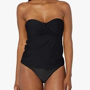 Catalina Black One Piece Swimsuit Bandeau Strapless